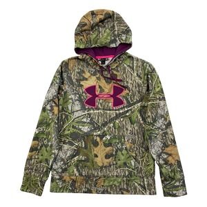 Camo Under Armour Hoodie Camouflage Military Veterans Hunting Small Mossy Oak